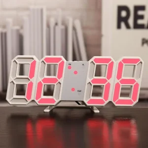3D LED Digital Clock Wall   Adjustable Electronic Watch