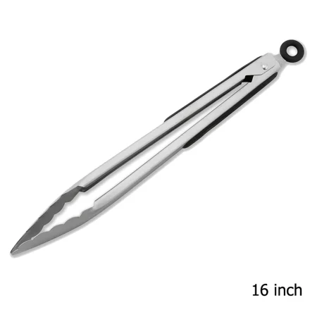 9//16 Inch BBQ Grilling Tong With Lock Stainless Steel